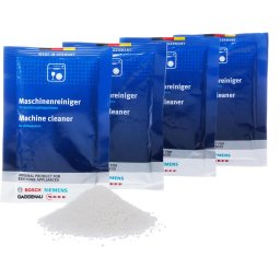 Pudra / Degresant de curatare Bosch pentru masinile de spalat vase, 4 X 45 GR