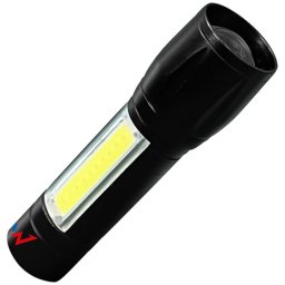 Lanterna LED Wonder T1001S, 5W, 100 lm, acumulator 500mAh, autonomie 4h, distanta iluminare 50m, Aluminiu, Negru