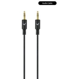 Cablu audio Wonder WC110JFBK, 3.5 mm Jack, lungime 1.5 m, Negru