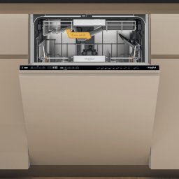 Masina de spalat vase incorporabila MaxiSpace Whirlpool W8I HP42 L, SpaceClean, Al 6-lea Simt, Capacitate 14 seturi, 10 programe, Clasa C, Negru