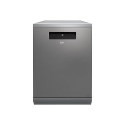 Masina de spalat vase Beko DEN48530X, independenta, clasa D, latime 59,8 cm, 15 seturi, 8 programe, Otel inoxidabil