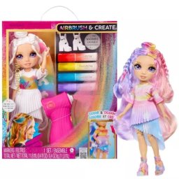 Păpușă Rainbow High cu păr colorabil și accesorii - Ochi mov