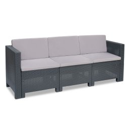 Canapea de gradina pentru 3 persoane Bica Colorado Sofa 3 grafit