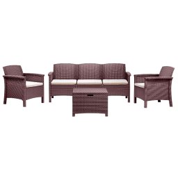 Set mobilier terasa pentru 5 persoane Bica Venezia 3 maro