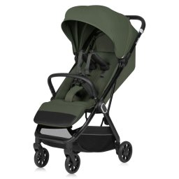 Carucior sport, Lionelo, Bess, Greutate 7.5 kg, Sustine 22 kg, 6 luni+, Capotina impermeabila si protectie SPF 50+, Include suport sticla, Pliere cu o singura mana, Maner pentru transport, Verde