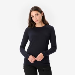 Bluză cu lână merinos Merino Resist Bleumarin Damă