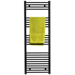 Calorifer de baie (portprosop), otel, drept, Elegant Black, 1400x500 mm, 784W,