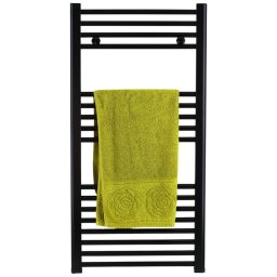 Calorifer de baie (portprosop), otel, drept, Elegant Black, 1000x500 mm, 636W,