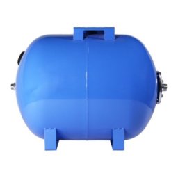 Vas de expansiune orizontal Wassertechnik WTH80HBLUE, apa rece, volum 80 l, presiune max.10 bari, cu suport