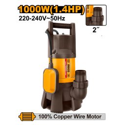 Pompa Submersibila 1000W cu Plutitor , Pentru Apa Murdara, Debit 333 l min, Motor Cupru, Cablu 9m