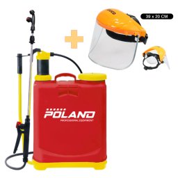 Set Pompa de Stropit Manuala 16L + Viziera de Protectie Ingco pentru Gradina, Livezi, Erbicidat