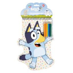 Carnetel de colorat cu creioane - Bluey
