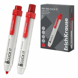 Accesorii birotica Marker tabla Click It Erichkrause 12/cut rosu, amb. 12/12/144/864