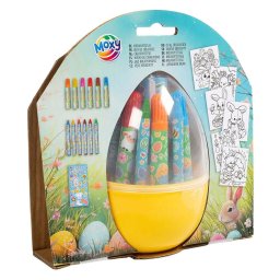 Accesorii birotica EASTER CREATIE OUA, 6 MARKERS, 6 CREIOANE , 8/cut , 24/bax