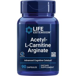 Acetyl L-Carnitine Arginate pentru Energie Mitocondriala, Creier si Sistem Nervos - Life Extension - 90 Capsule Vegetale
