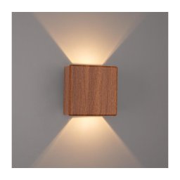 Brilagi - Aplica de perete LED pentru exterior DOUBLERAY LED/6W/230V cu decor din lemn IP54