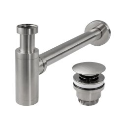 REA-A4400 - Sifon pentru lavoar cu ventil CLICK-CLACK, nichel