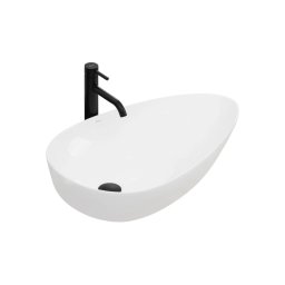 REA-U8537 - Lavoar GRETA 40x65,5 cm, pentru montare pe blat, ceramică, alb lucios