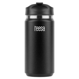 Termos Teesa 350 ml din inox, negru, pentru cafea si ceai la drum