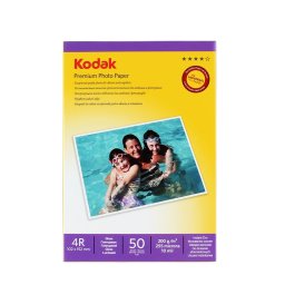 Hartie foto Kodak Premium 4R 10x15 cm, 200 g/mp, glossy (lucioasa), 50 coli