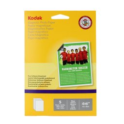Hartie foto magnetica Kodak 4R 10x15, glossy, 690 g/mp – pachet 5 coli