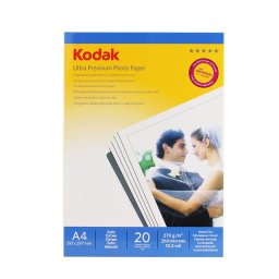 Hartie foto Kodak Ultra Premium Satin A4 270 g/mp, 20 coli, uscare rapida