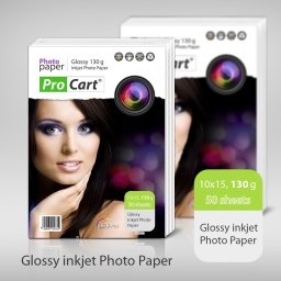 Hartie foto glossy 10x15 cm 130 g, 50 coli, pentru imprimanta inkjet Procart