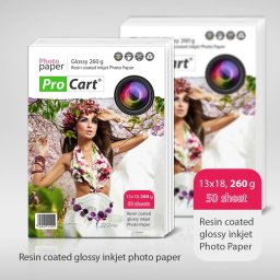 Hartie foto RC 260g 13x18 cm lucioasa, 50 coli, pentru imprimante inkjet