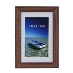 Rama foto Willa 10x15 cm din lemn, culoare mahon, pentru birou