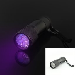 Lanterna UV profesionala 365 nm cu 9 LED-uri, pentru verificare bancnote si detectie fluorescenta