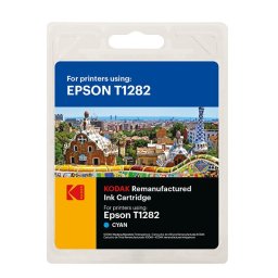 Cartus cerneala Kodak T1282 Cyan 3.5 ml, compatibil Epson, remanufacturat premium