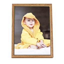 Rama foto magnetica A4 din lemn vintage, cu 2 coli foto magnetice incluse