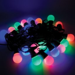 Ghirlanda LED multicolora pentru exterior/interior, 30 globuri, 14,5 m, IP44, Home