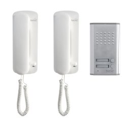 Set interfon poarta pentru 2 locuinte cu fir, codificare digitala, Home