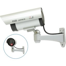 Camera falsa de supraveghere pentru interior/exterior, cu LED rosu, pe baterii AA