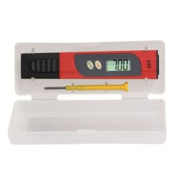Tester pH digital pentru lichide cu LCD, termometru si accesorii incluse