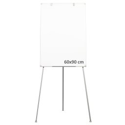 Flipchart magnetic 60x90 cm cu trepied telescopic 90–160 cm si cleme reglabile