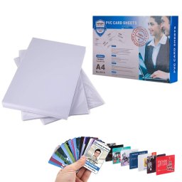 Set 100 folii PVC A4 pentru carti de vizita si carduri, 760 microni, inkjet