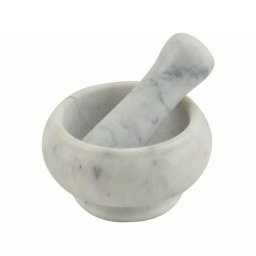Mojar cu pistil din marmura naturala pentru condimente, 9 cm, Perfect Home