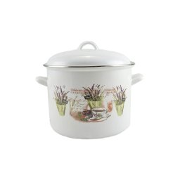 Oala emailata cu capac 24 cm, 8,6 L, pentru toate tipurile de plite