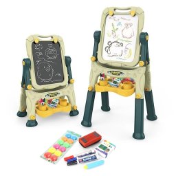 Tabla magnetica 2 fete pentru scris si desen, 40x50 cm, reglabila 83–110 cm