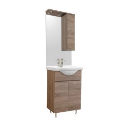 Set mobilier baie Leziter Vanessa 55 cu oglinda si chiuveta, ulm Rauna