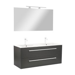 Set mobilier baie suspendat Leziter Vario Clam 120 cm, antracit