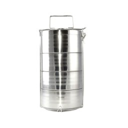 Sufertas din inox cu 4 cuve x 800 ml, cu capac si maner pentru transport