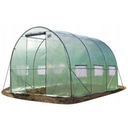 Sera tip tunel pentru gradina 3.5x2x2 m, folie 140 g/mp UV4, cadru metalic