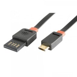 Cablu microUSB 3 m pentru incarcare si transfer date, mufe reversibile, nylon