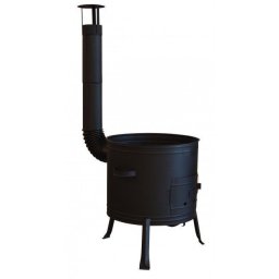 Soba pentru ceaun de 31 cm din fier, cu horn pentru gatit la exterior