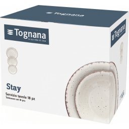 Set farfurii din portelan Tognana Stay, 18 piese, pentru 6 persoane