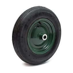Roata pneumatica pentru roaba 40 cm, cauciuc si janta metalica, ax 20 mm
