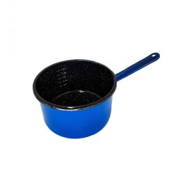 Cratita adanca gradata cu coada, 2L, din otel emailat, 16x10 cm